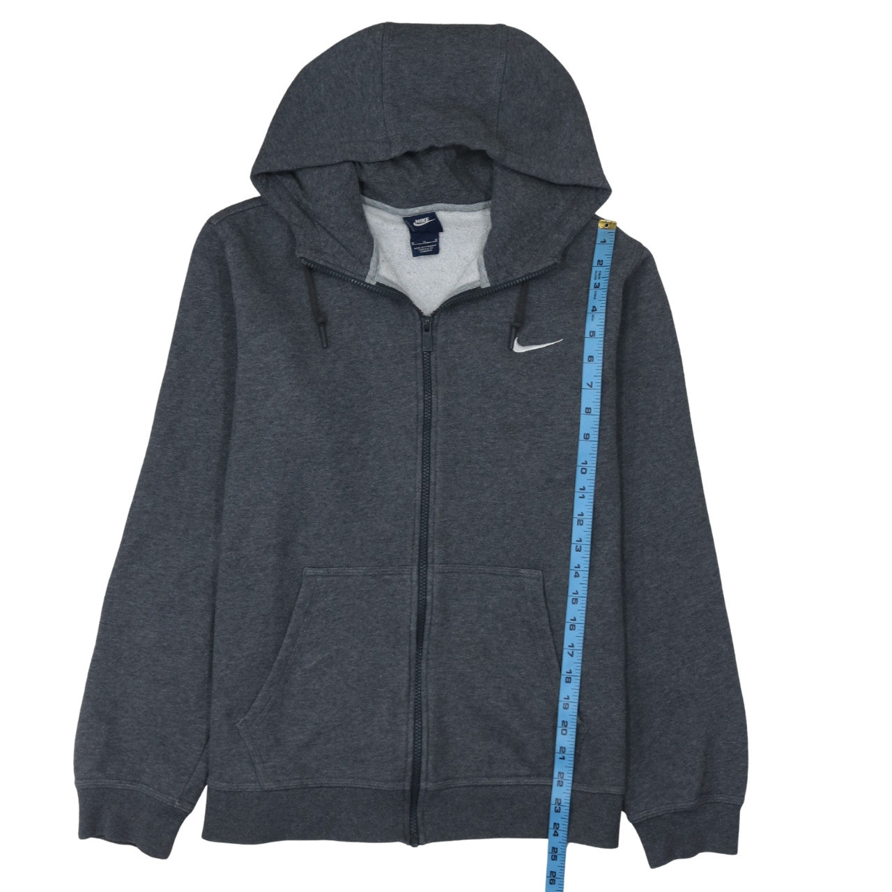 Nike Men's Grey Full Zip Hoodie Size M Regular Fit Fleece Jacket