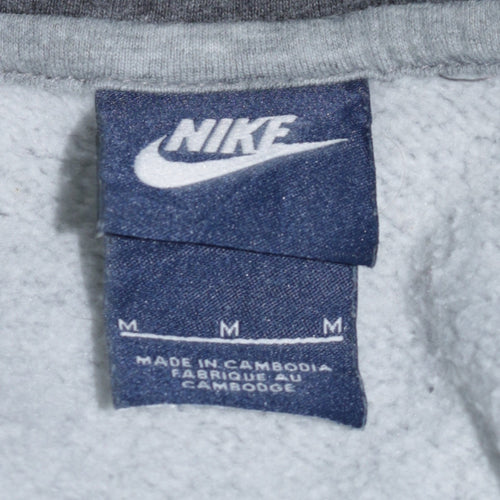 Nike Men's Grey Full Zip Hoodie Size M Regular Fit Fleece Jacket