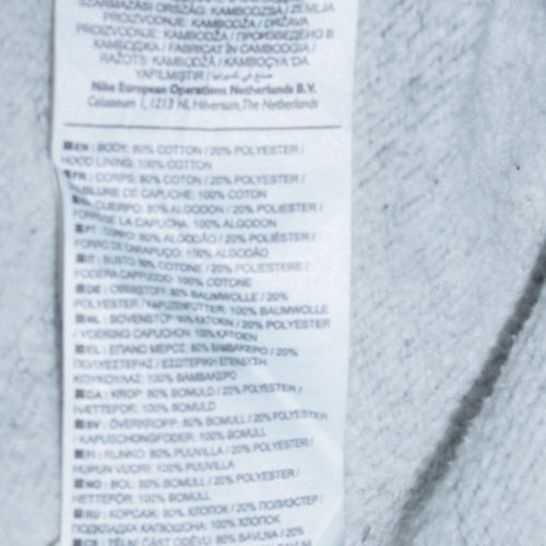 Nike Men's Grey Full Zip Hoodie Size M Regular Fit Fleece Jacket
