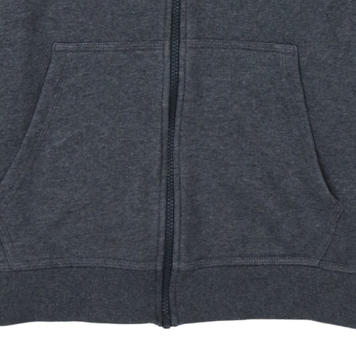 Nike Men's Grey Full Zip Hoodie Size M Regular Fit Fleece Jacket
