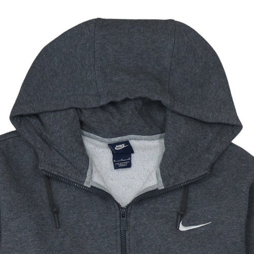 Nike Men's Grey Full Zip Hoodie Size M Regular Fit Fleece Jacket