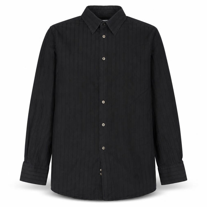 Calvin Klein Men's Black Slim Fit Long Sleeve Striped Button-Up Shirt Size S