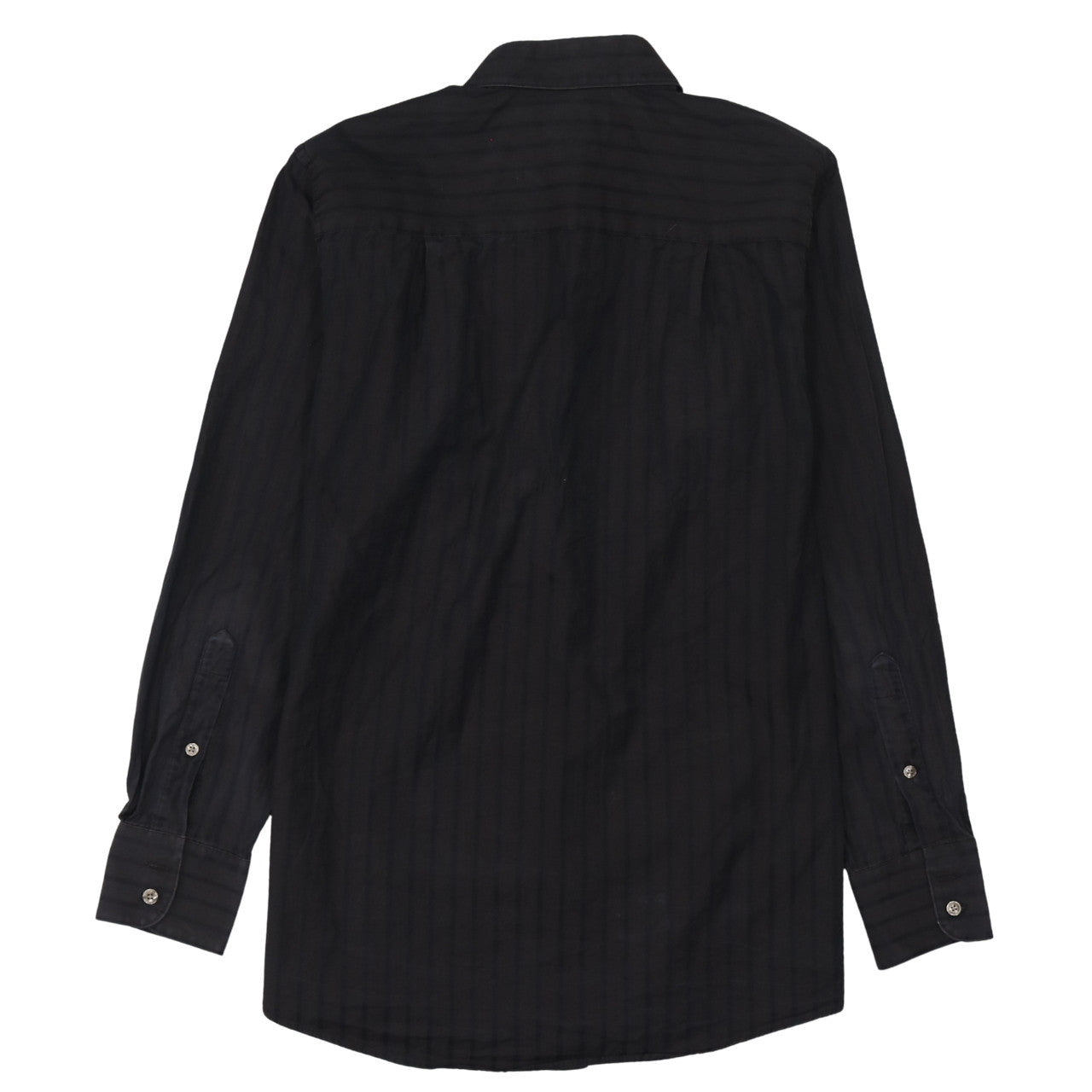 Calvin Klein Men's Black Slim Fit Long Sleeve Striped Button-Up Shirt Size S