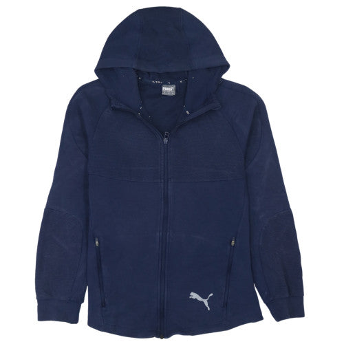 Puma Men's Blue Full Zip Hoodie Size M Sports Fleece Sweatshirt