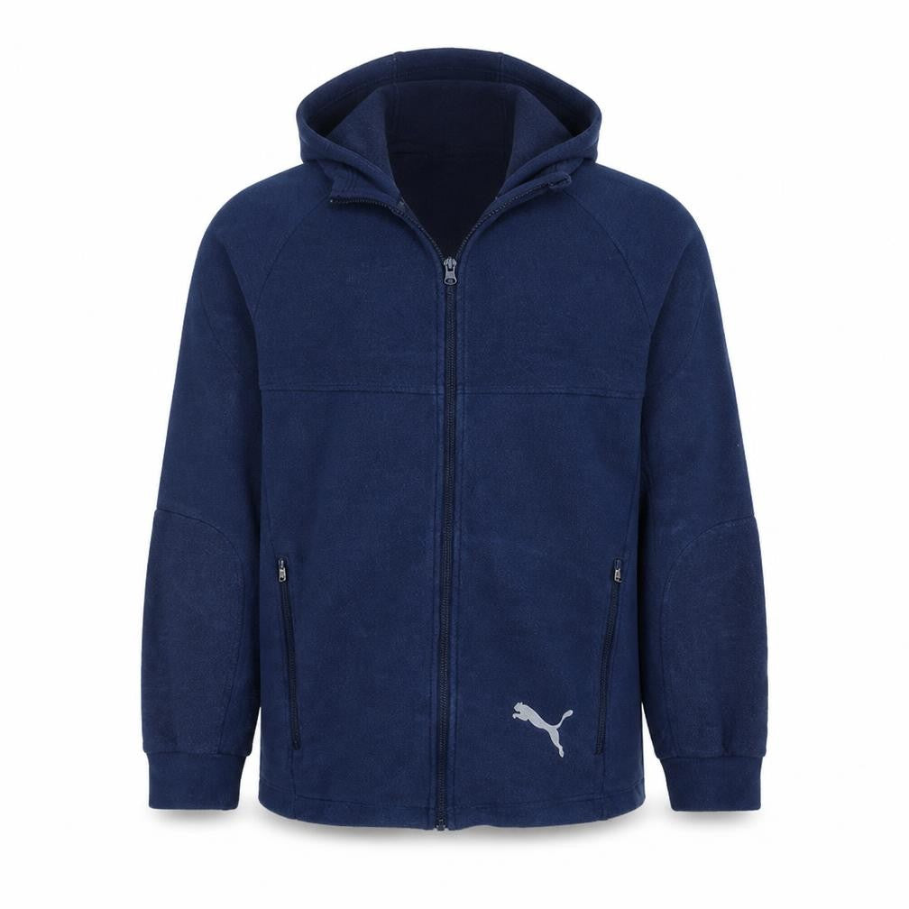 Puma Men's Blue Full Zip Hoodie Size M Sports Fleece Sweatshirt