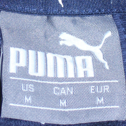 Puma Men's Blue Full Zip Hoodie Size M Sports Fleece Sweatshirt