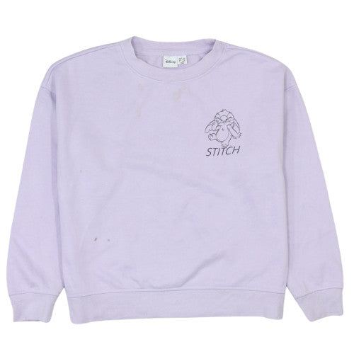 Disney Women XS Purple Stitch Sweatshirt Pullover Casual