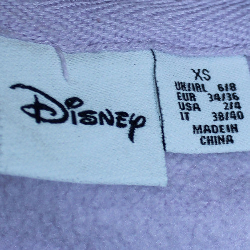 Disney Women XS Purple Stitch Sweatshirt Pullover Casual