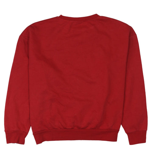 Disney Women Red Mickey Mouse Pullover Sweatshirt XL