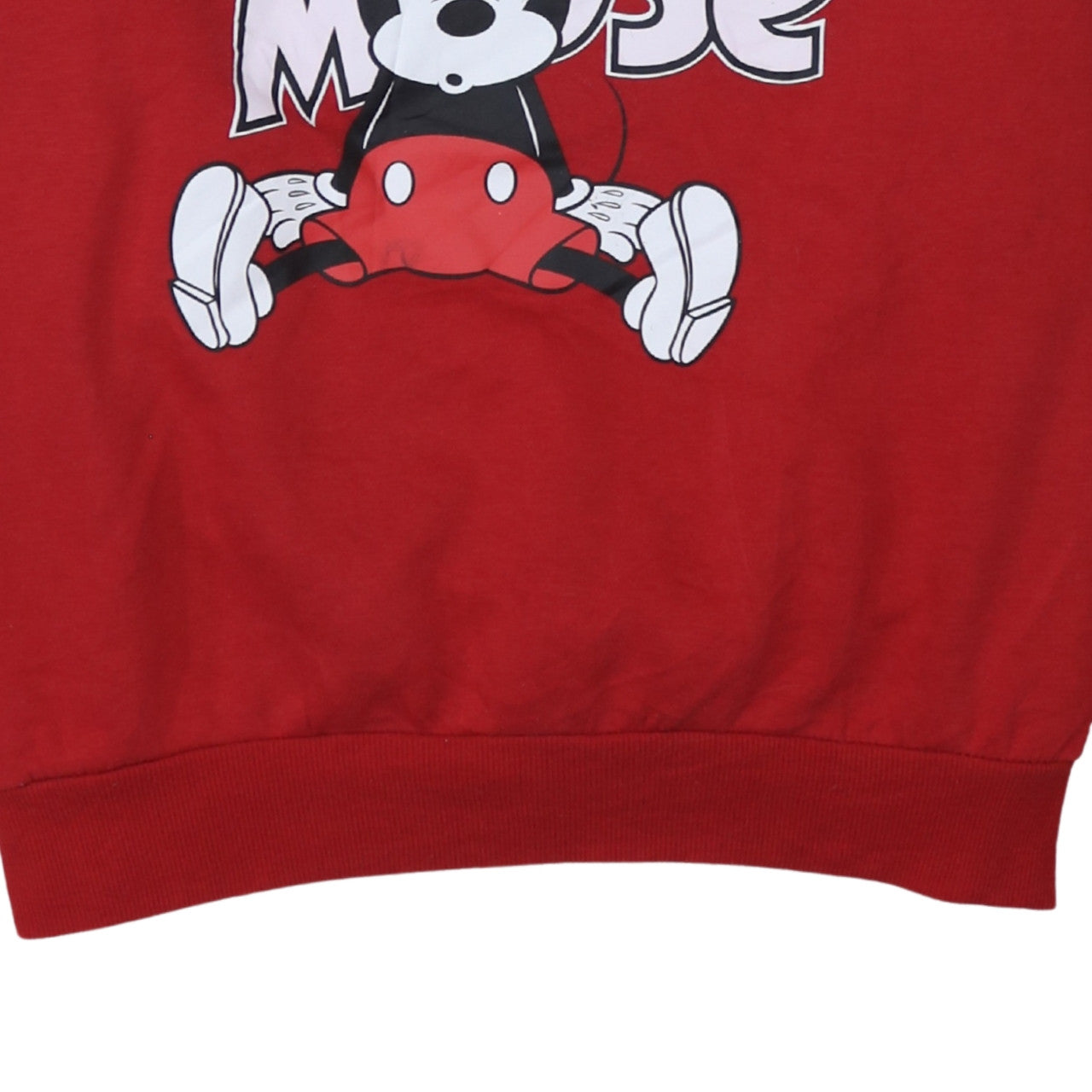 Disney Women Red Mickey Mouse Pullover Sweatshirt XL