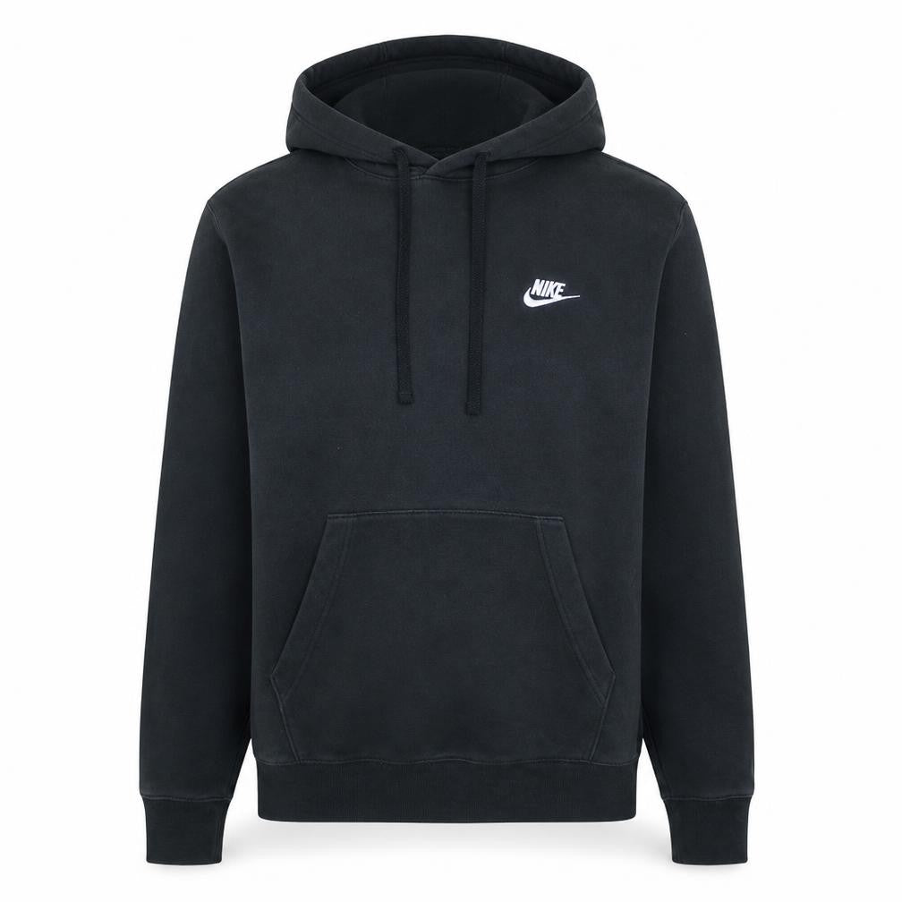 Front view of Nike Men's Black XS Pullover Hoodie Fleece Sweatshirt