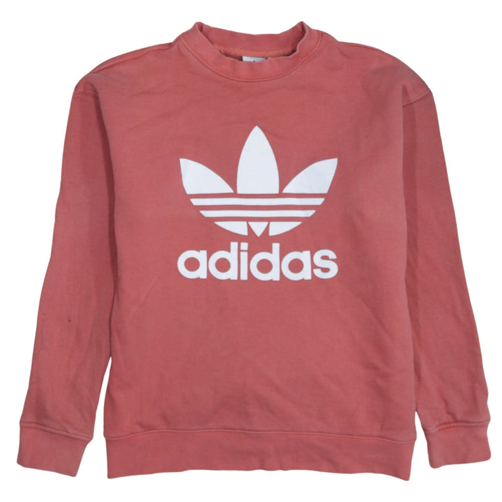 Adidas Womens Pink Crew Neck Pullover Sweatshirt XS