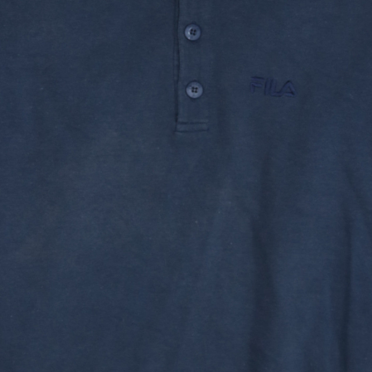 Fila Men’s Blue Long Sleeve Polo Shirt L Vintage Sportswear