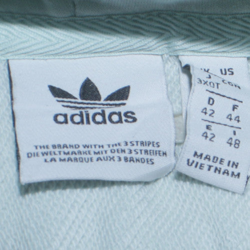 Adidas Womens Blue Pullover Hoodie Size 18 Relaxed Fit Logo Top