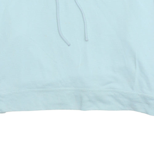 Adidas Womens Blue Pullover Hoodie Size 18 Relaxed Fit Logo Top