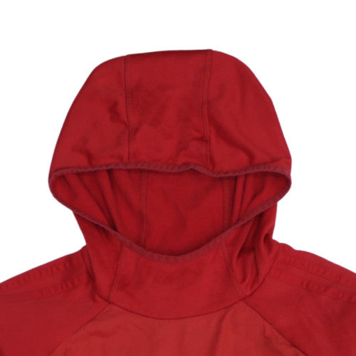 Adidas Boys Red Pullover Hoodie Size 15-16 Years Lightweight Sports Top