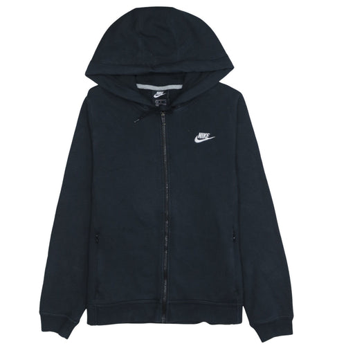 Nike Men's Black Full Zip Hoodie L Regular Fit Fleece Sweatshirt