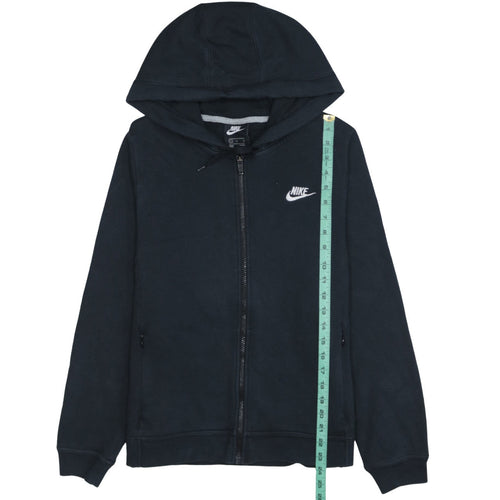 Nike Men's Black Full Zip Hoodie L Regular Fit Fleece Sweatshirt