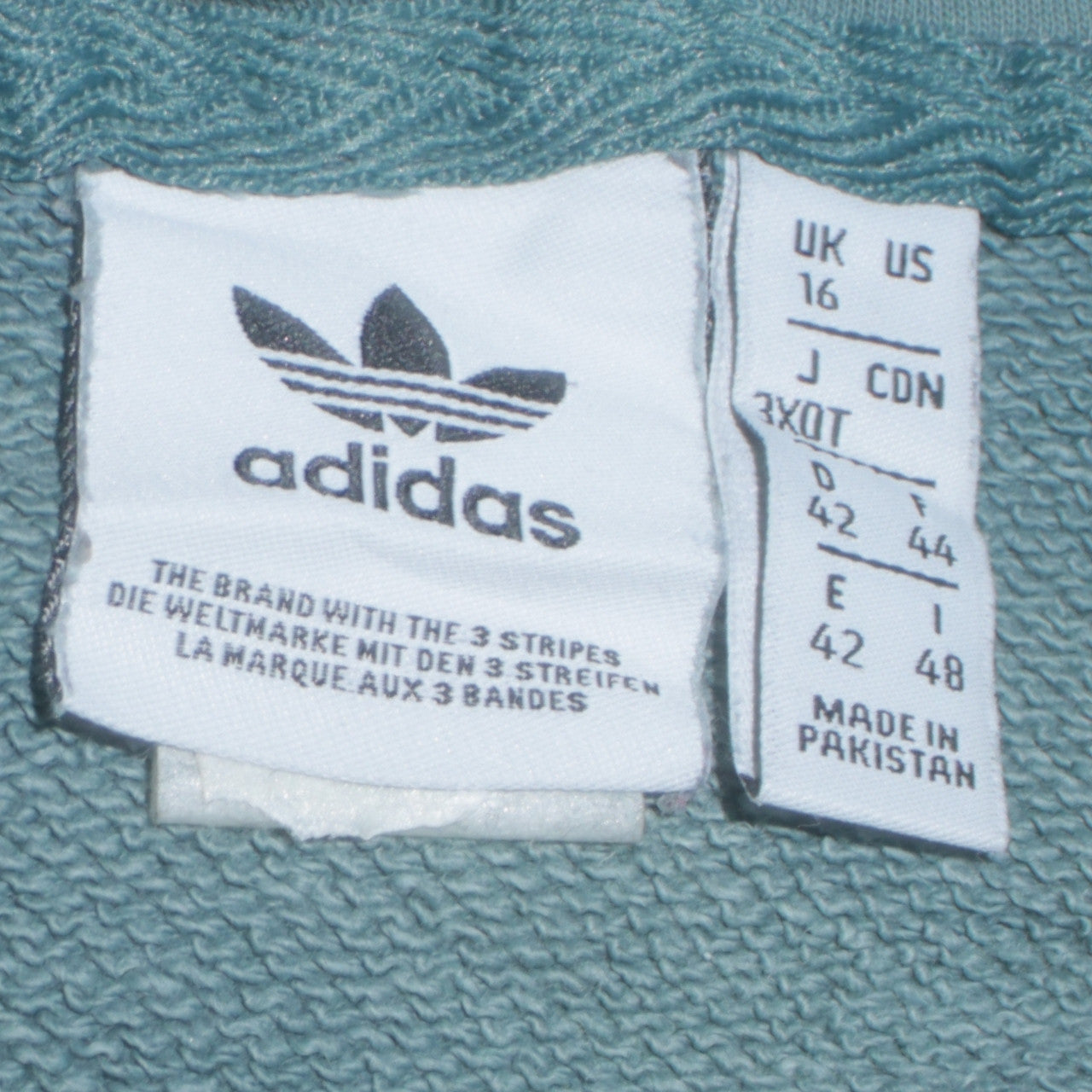 Adidas Women’s Green Hooded Pullover Sweatshirt UK 16 Trefoil Logo