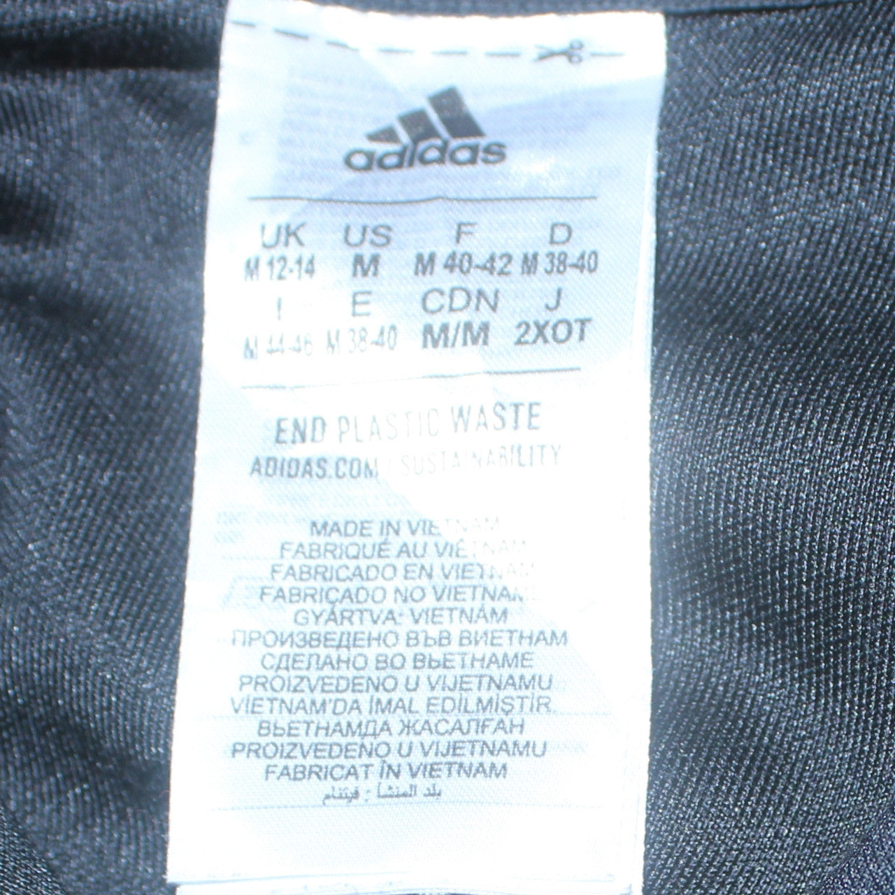 Adidas Women Black Full Zip Hoodie Medium Hooded Sweatshirt