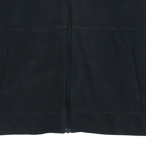 Adidas Women Black Full Zip Hoodie Medium Hooded Sweatshirt