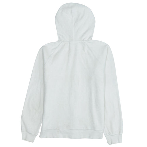 Reebok Women White XS Full Zip Hoodie Cotton Blend Sportswear