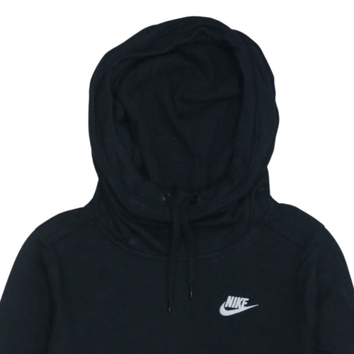 Nike Women's Black Pullover Hoodie Small Viscose Blend Lined Sportswear