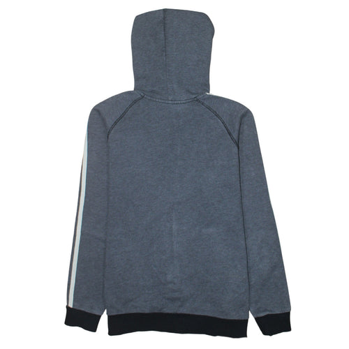 Adidas Boys Blue Full Zip Hoodie Essentials Size L Cotton Blend Sportswear