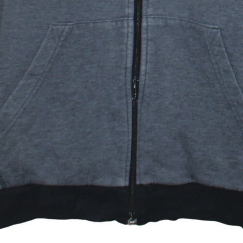 Adidas Boys Blue Full Zip Hoodie Essentials Size L Cotton Blend Sportswear