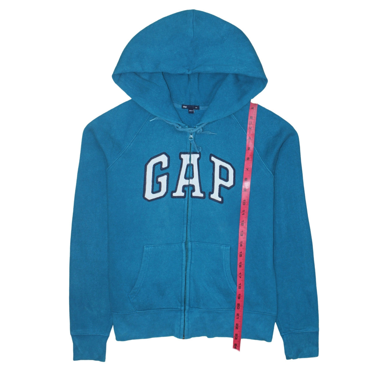 GAP Women Blue Full Zip Hoodie Sweatshirt Size M Cotton Blend