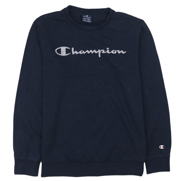 Champion Boys Blue Crew Neck Logo Pullover Sweatshirt 13-14 Years