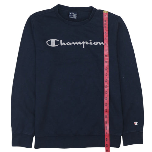 Champion Boys Blue Crew Neck Logo Pullover Sweatshirt 13-14 Years