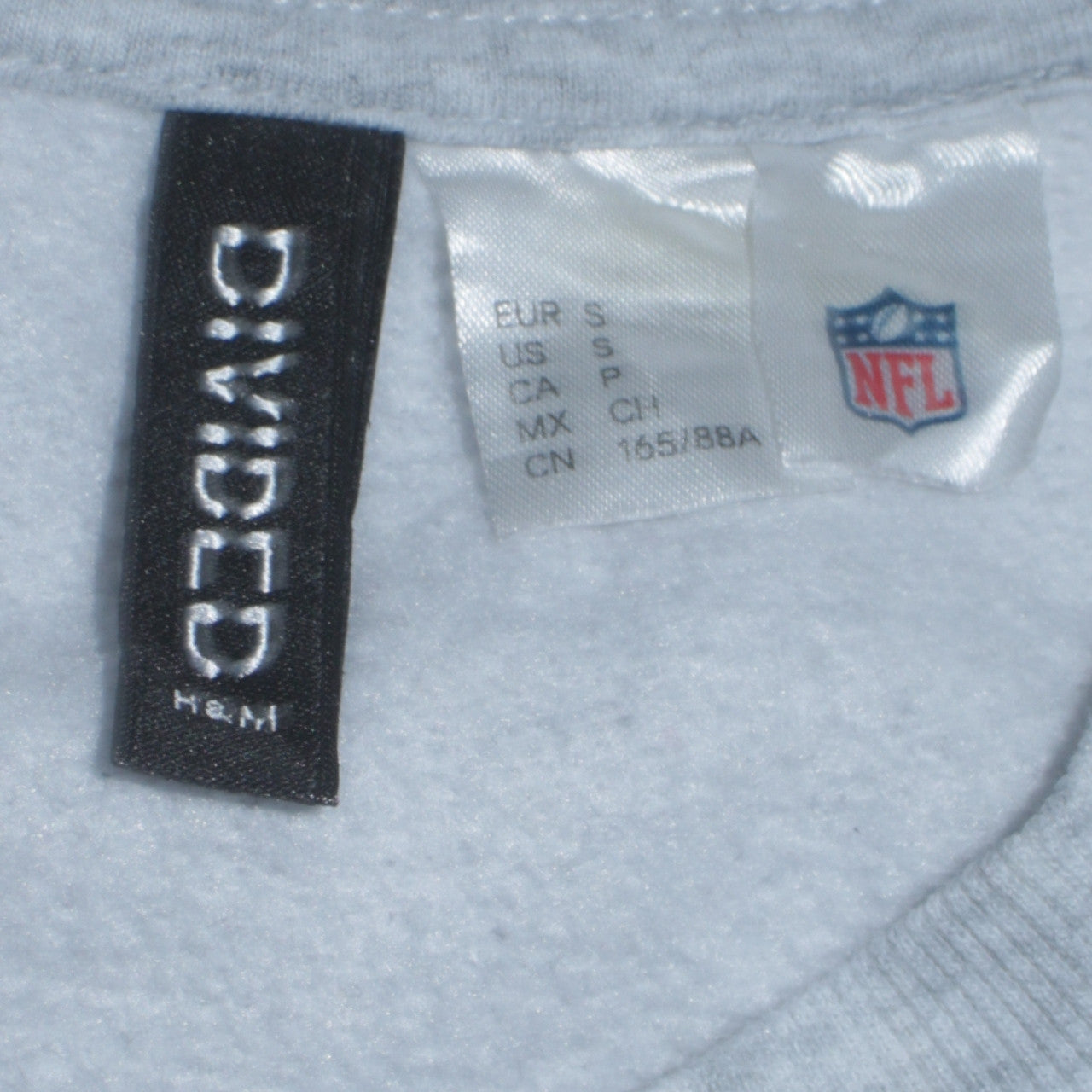 H&M Divided Women’s Grey NFL Logo Crew Neck Sweatshirt Size S