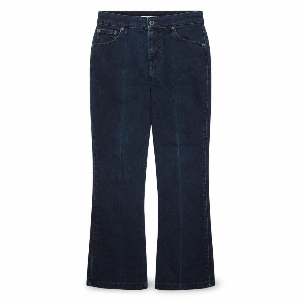Front view of Levi's Women's Blue 515 Bootcut Stretch Jeans, size 6, Regular