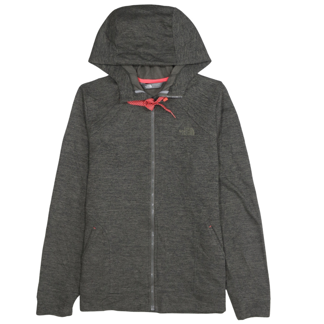 The North Face Women's Grey Full Zip Hoodie Size L Polyester Outdoor