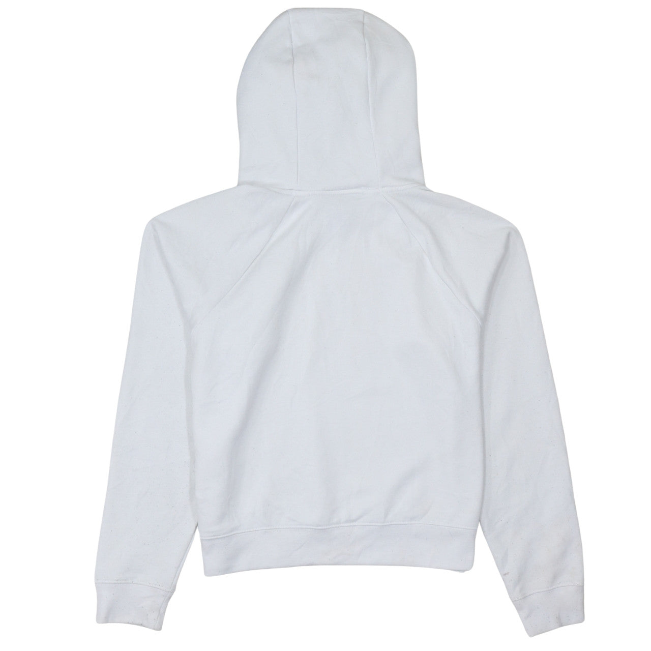 Nike Women's White Pullover Hoodie Small Logo Print Cotton Blend