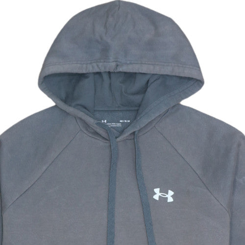 Under Armour Mens Grey Pullover Hoodie M Relaxed Fit Fleece