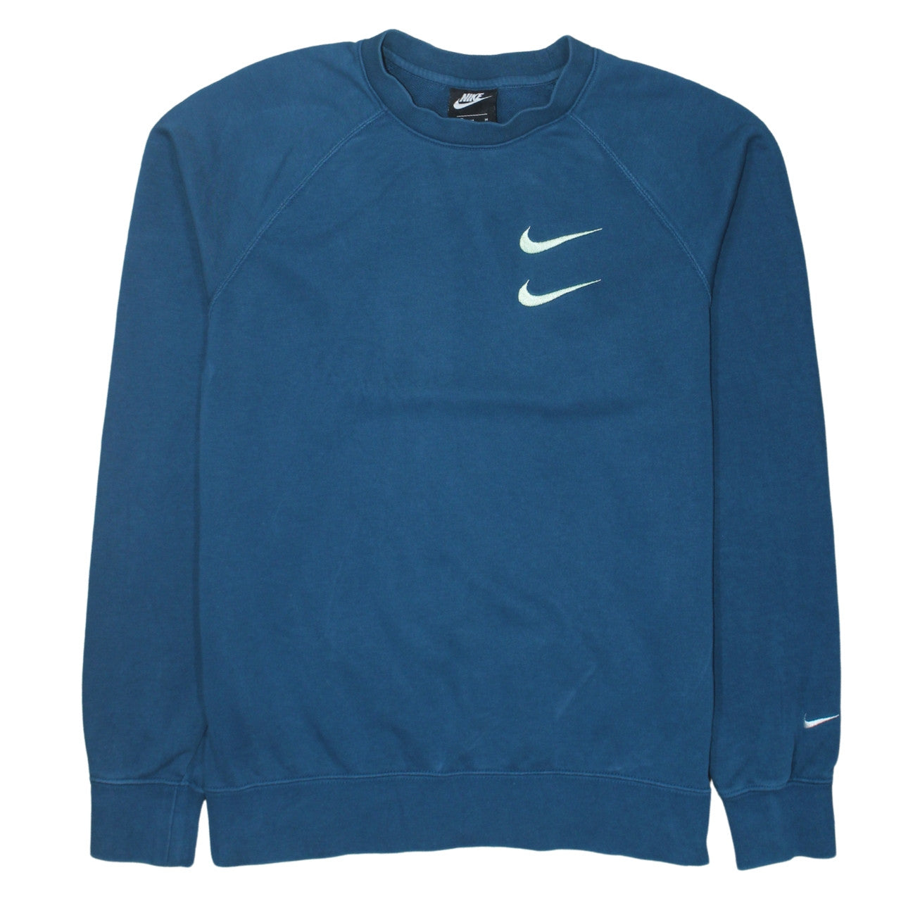 Nike Men's Blue Pullover Sweatshirt M Crew Neck Sports Graphic Cotton