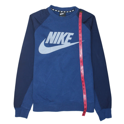 Nike Men's Blue Crew Neck Logo Pullover Sweatshirt Size M