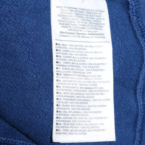 Nike Men's Blue Crew Neck Logo Pullover Sweatshirt Size M
