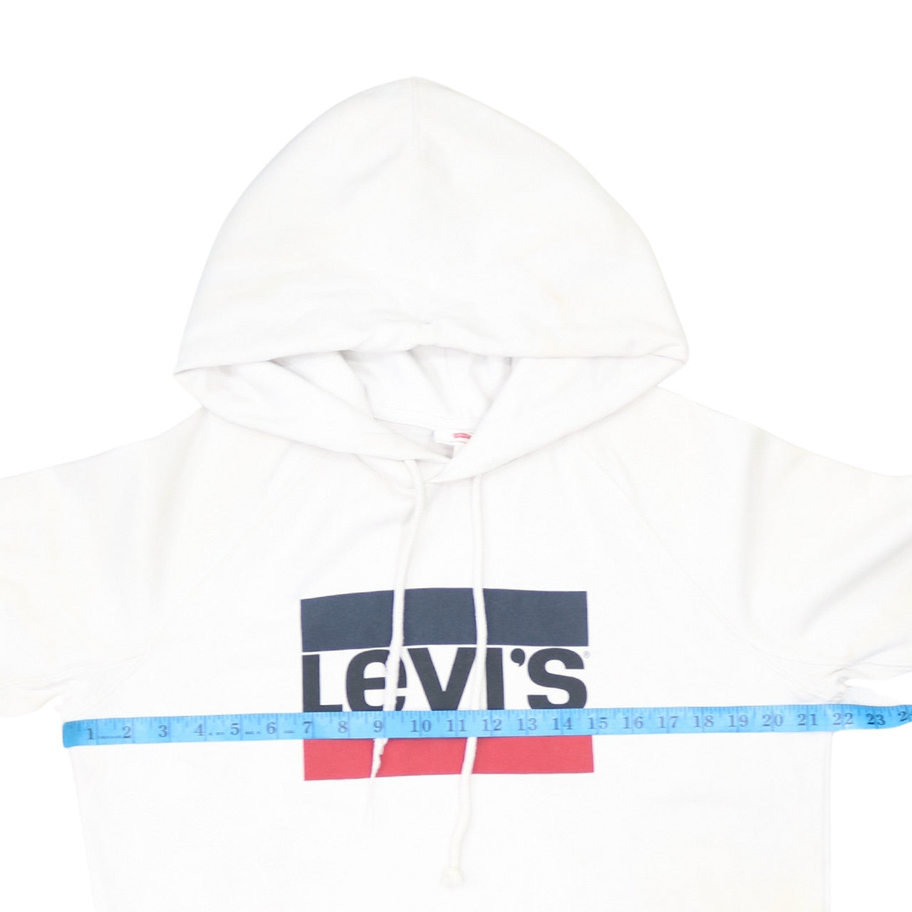 Levi's Men's White Pullover Hoodie M Classic Logo Fleece Sweatshirt