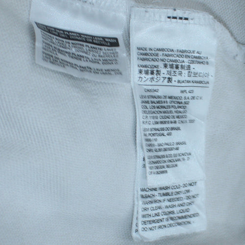 Levi's Men's White Pullover Hoodie M Classic Logo Fleece Sweatshirt