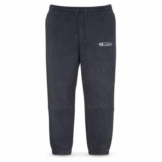 Front view of Champion men’s black xl sweatpants vintage fleece joggers