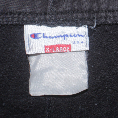 Champion Mens Black XL Sweatpants Vintage Fleece Joggers