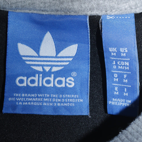 Adidas Men Grey Trefoil Crew Neck Long Sleeve Sweatshirt M