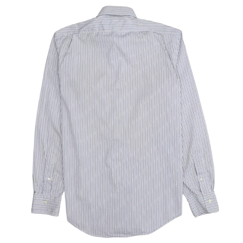 Ralph Lauren Men's Blue Striped Button-Up Shirt Size 15.5 Regent Custom Fit