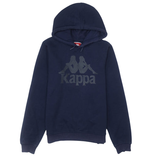 Kappa Men's Blue XS Pullover Hoodie with Logo Print