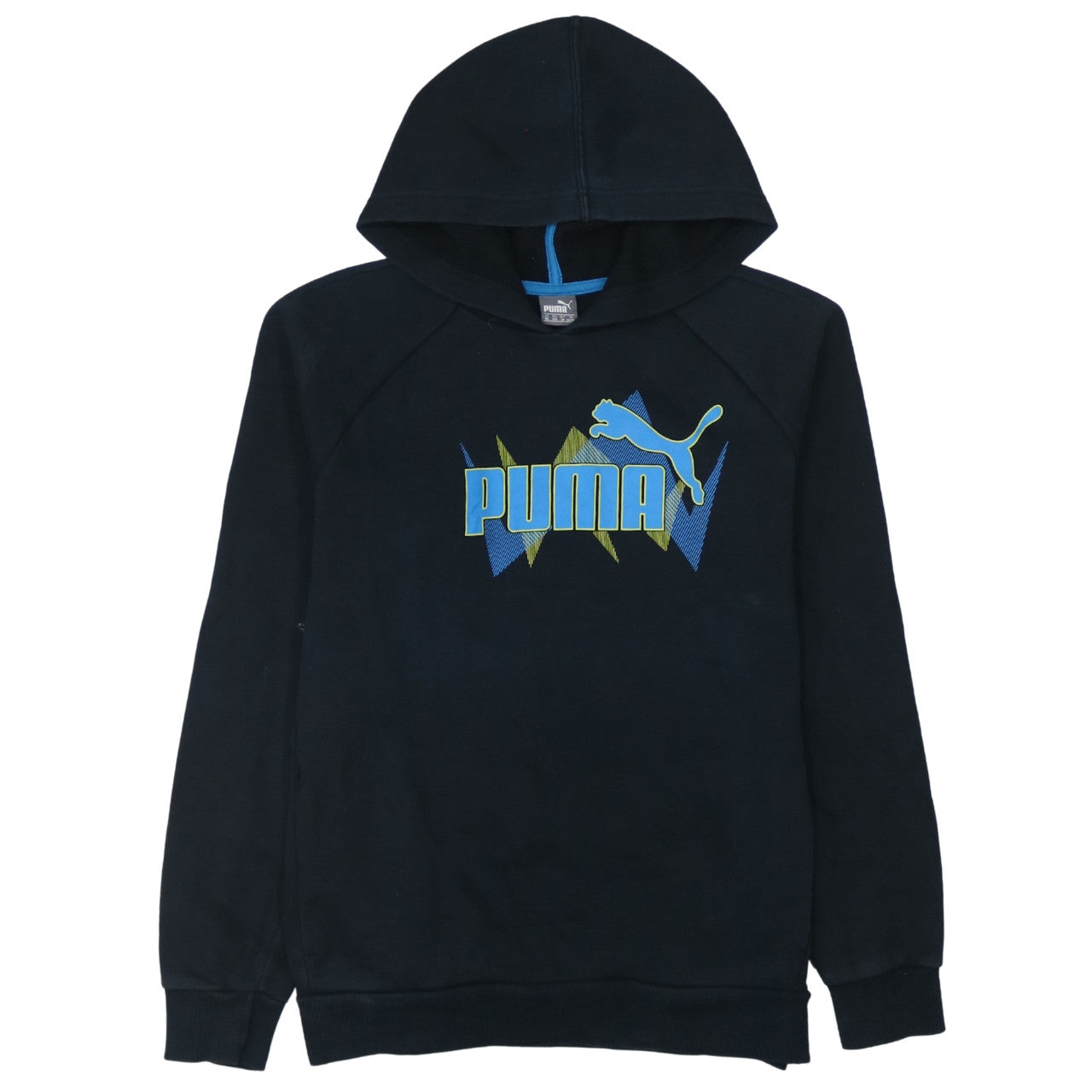 Puma Teens Black Pullover Hoodie 164 Graphic Logo Sportswear