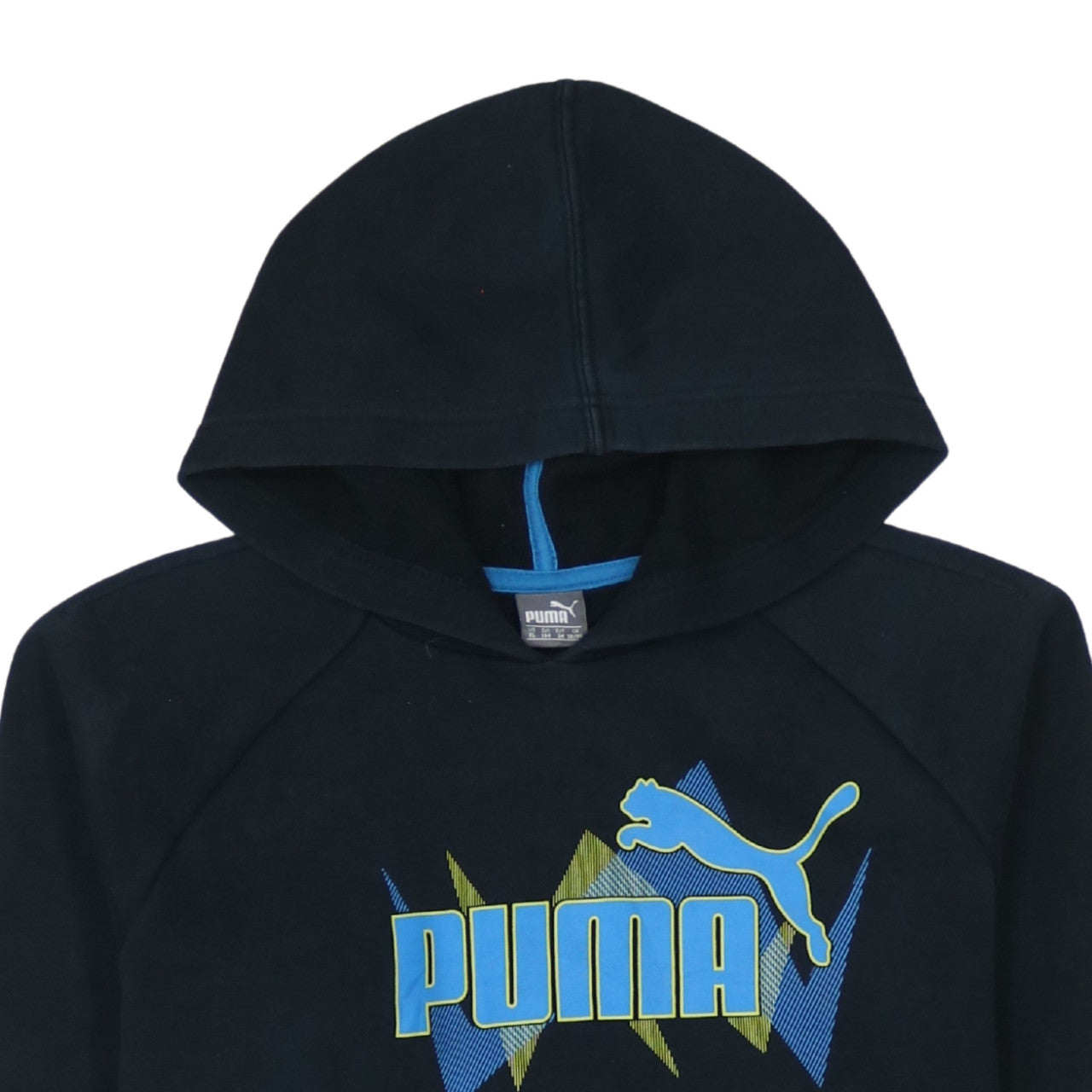 Puma Teens Black Pullover Hoodie 164 Graphic Logo Sportswear