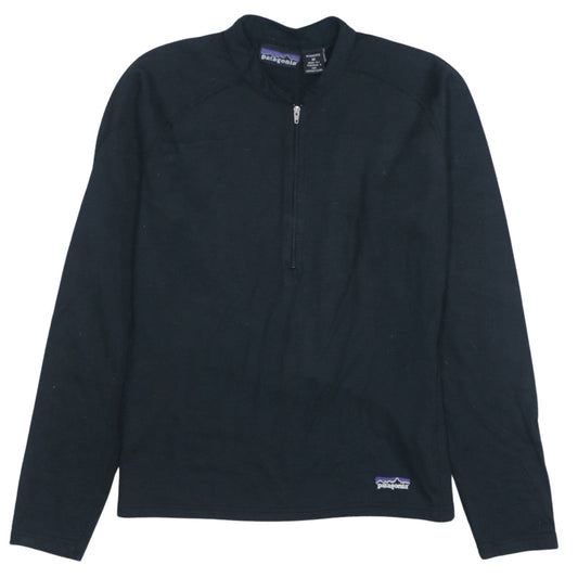 Patagonia Women's Black 1/4 Zip Fleece Pullover Sweatshirt M